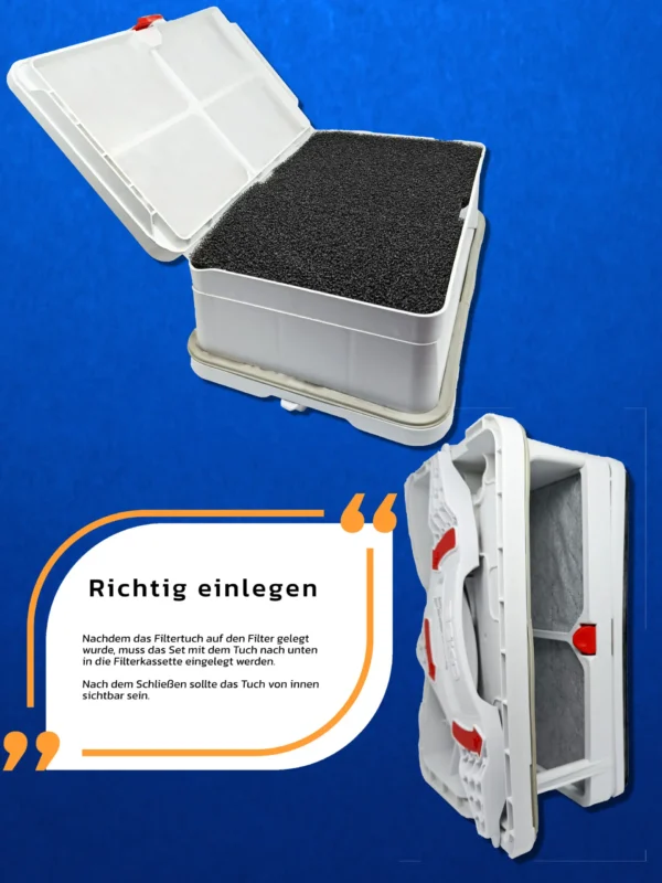 Set aus 1 X Filter und 10 X Filtertuch für Beko, Grundig und Blomberg